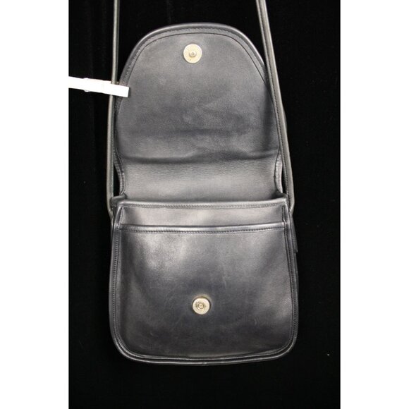 Coach purse "Lindsay" crossbody bag vintage black leather bag with attached stra - Picture 4 of 6